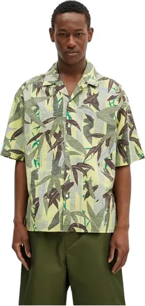 Kenzo Overhemden, Heren, Veelkleurig, L, Katoen, Chiku-Rin Camo Hawaiian Shirt