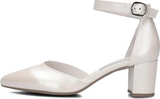 Gabor Witte elegante sandalen met enkelband - Dames - Pumps - Wit - 42 EU - Leer - Schoenen