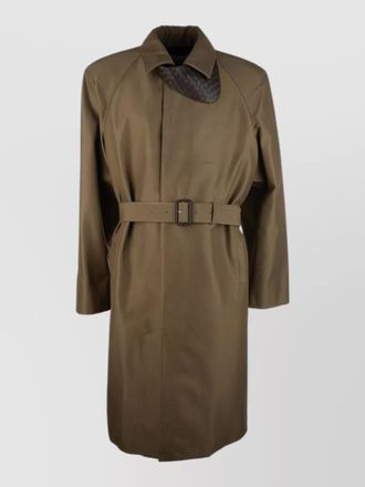 Bottega Veneta trench coat belted waist raglan sleeves