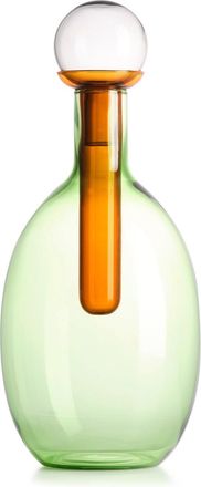 IVV Botella qu&iacute;mica de borosilicato verde vial &aacute;mbar tap&oacute;n gris h-32,5 cm