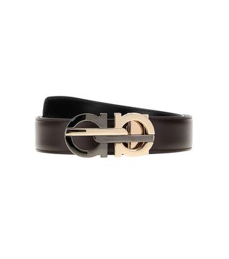 Ferragamo Brown Solid Belt