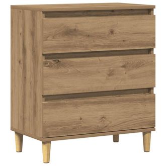 vidaXL Aparador Madera Contrachapada Roble Artisian 60x35x70 Cm Vidaxl