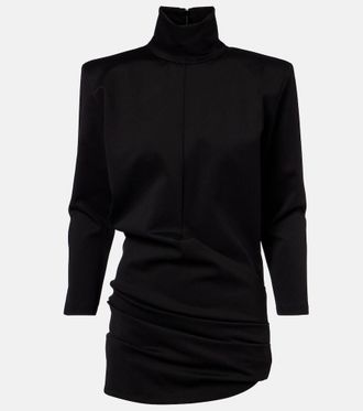 The Attico Draped turtleneck jersey minidress