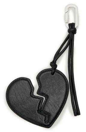 AllSaints Broken Heart Keyring in Black at Nordstrom