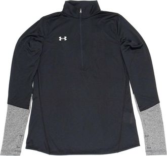 Under Armour Womens Locker Half Zip Shirt In Black
