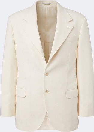 Brunello Cucinelli Herringbone wool and cotton blazer