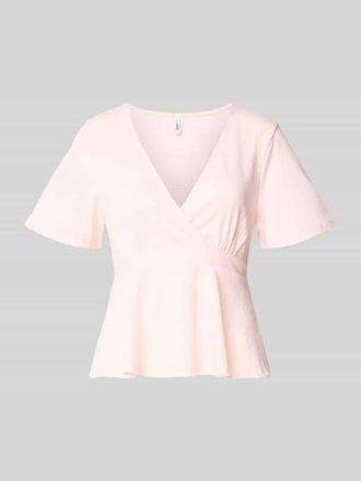 Only Regular Fit Bluse in Wickel-Optik Modell PELLY in Rosa, Gr&ouml;&szlig;e XL