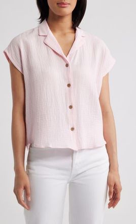 Beach Lunch Lounge Lexi Gauze Top in Pale Pink at Nordstrom, Size X-Large