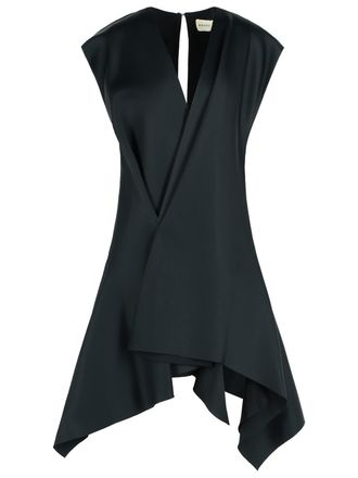 Khaite Kleid Merith aus Acetat und schwarzer Viskose