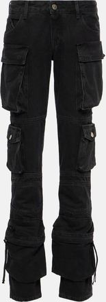 The Attico Low-rise straight cargo jeans
