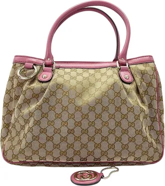 Gucci Sukey Beige Tote Bag (Pre-Owned)