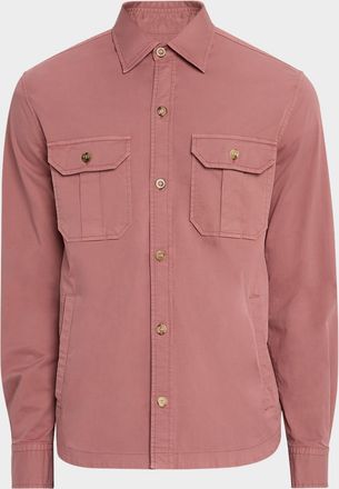 Boglioli Mens Waxy Textured Overshirt