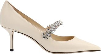 Jimmy Choo London Pumps van lakleer met stilettohak - Dames - Pumps - Beige - 40 EU - Leer - Schoenen