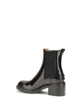 Tod's Womens Leather Boots Black Calf