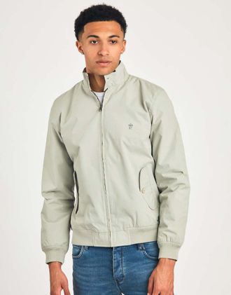 French Connection Giacca harrington color pietra con scollo a imbuto-Neutro
