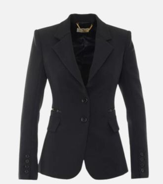 Elisabetta Franchi jack van dubbellaagse stretchcr&ecirc;pestof