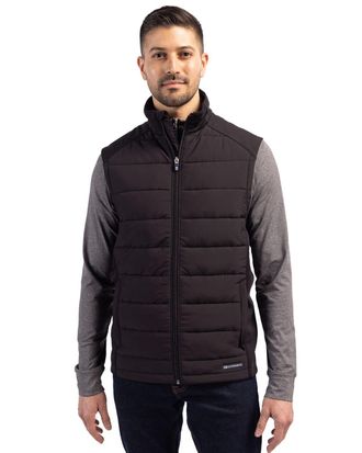 Cutter & Buck Evoke Hybrid Softshell Recycled Mens Full Zip Vest