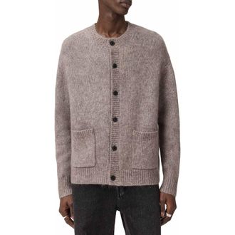 AllSaints Coby Wool & Mohair Blend Cardigan in Oak Brown at Nordstrom Rack, Size Medium