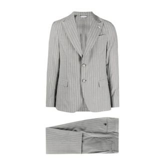 Manuel Ritz Single Breasted Suits, male, Gray, Size: L Abito Tasmania
