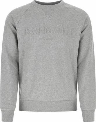 Balmain Paris Embossed Sweatshirt, Size Small