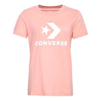 Converse (WMNS) Converse Classic Logo Printing Short Sleeve Pink 10009152-A11