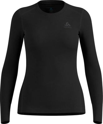 Odlo Fitness, Dames, Zwart, S, Wol, BL Topcrew Neck LS Merino 200