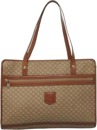 Celine Pre-owned Leather celine-bags - Dames - Vintage Schoudertas - Beige - ONE Size - Leer - Vintage