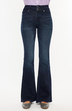 Kancan Vida High Rise Flare Jeans in Dark Wash at Nordstrom, Size 24
