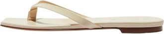 Aeyde Renee Sandalen met Vierkante Neus - Dames - Slippers - Beige - 39 EU - Leer - Schoenen