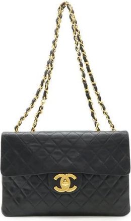 Chanel Pre-owned Matelasse Leren Schoudertas - Dames - Vintage Schoudertas - Zwart - ONE Size - Leer - Vintage