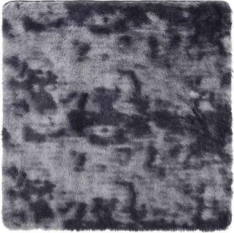 vidaXL Vidaxl - Alfombra de pelo largo navarra gris oscuro 240x240 cm poliéster