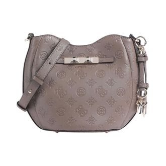 Guess Carmella Crossbody Tas - Dames - Tassen - Beige - Maat: ONE Size Synthetisch