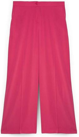 Fiorella Rubino Straight Broeken - Dames - Wijde Broeken - Roze - 3XL - Broeken