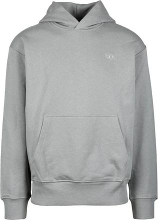 Diesel Sweatshirt - Heren - Hoodies - Grijs - L - Katoen - Hoodies & sweatvesten
