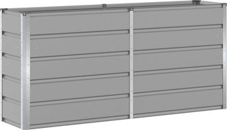 vidaXL Jardinera Gris Claro 160 X 40 X 75 Cm Acero Vidaxl