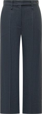 Brunello Cucinelli Blue Straight Flat Front Pants