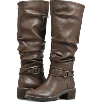 White Mountain Womens White Mountain Crammers Boots Brown Leather Knee-High RHS7115
