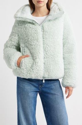Save The Duck Kennie Water Repellent Faux Shearling Jacket in Glacier Blue at Nordstrom Rack, Size 7(Xxl)