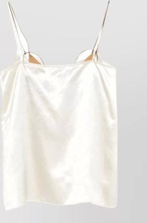 Alysi satin sleeveless square neck top