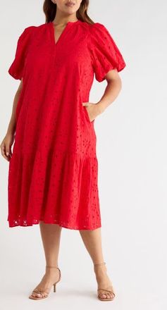 Sugarlips Embroidered Cotton Eyelet Dress at Nordstrom, Size 1 X
