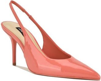 Nine West Palomma Slingback Pointed Toe Pump in Orange at Nordstrom, Size 9.5