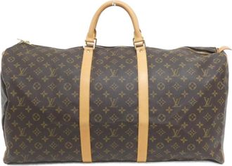 Louis Vuitton Monogram Marron Coated Canvas Boston Bag (Pre-Owned)