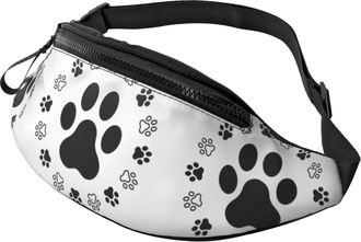 Generic Footprint Paw Dog Belt Bag Bum Bags Fashion Bumbags For Ladies Travel Jogging 14X35Cm