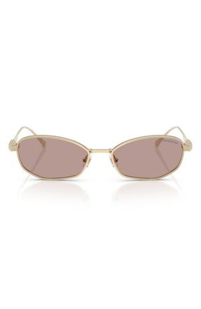 Swarovski 55mm Pillow Sunglasses in Pale Gold /Light Purple Brown at Nordstrom