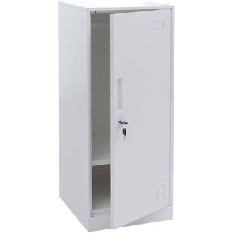 Hhg [nunca Usado] Armario Hhg-503, Taquilla, Armario Con Taquillas, Puerta, Barra Para Colgar Ropa, 90 X 38 X 45 Cm, Acero, Blanco