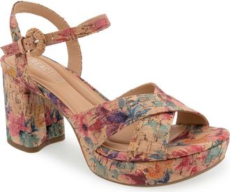 Kenneth Cole Reaction Reeva Platform Sandal in Rose Multi Cork at Nordstrom Rack, Size 7.5