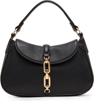 Anne Klein Chain Trim Crescent Shoulder Bag in Black at Nordstrom Rack