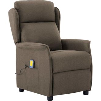vidaXL Vidaxl - Silla De Masaje Con Coj&iacute;n Taup&eacute; 67.5 X 93.5 X 101.5 Cm Tela