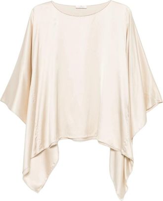 PANICALE Draped Satin-finish Cape