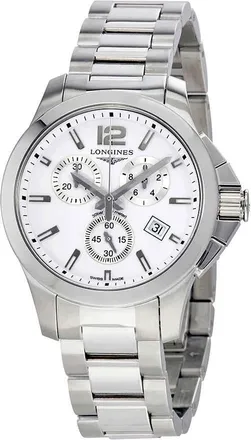 Longines Conquest Chronograph White Dial Unisex Watch L33794166